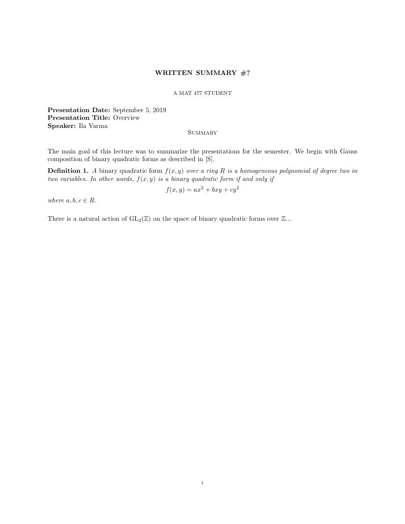 MAT 477 Template
