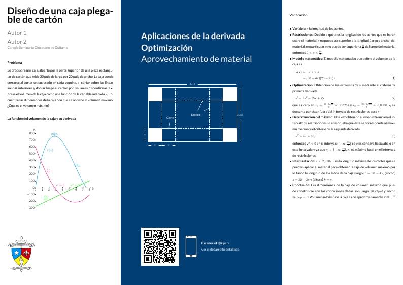 Poster for Derivative Applications course presentation