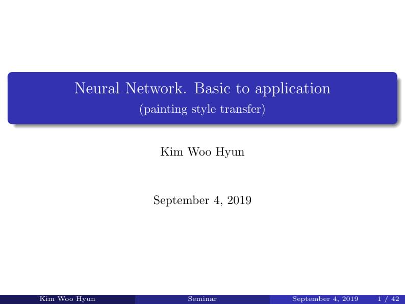 Neural Network Basic to Application