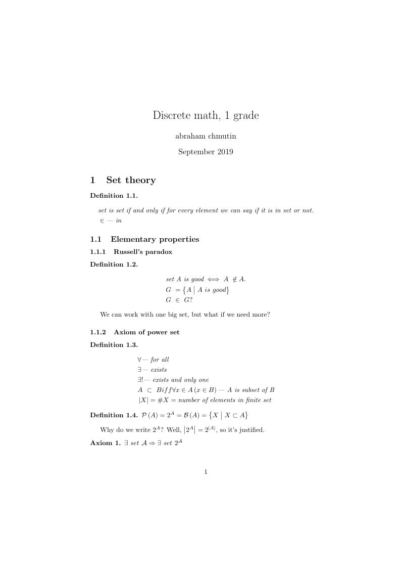 Discrete maths