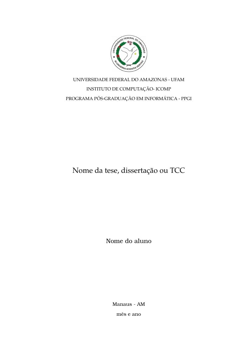 Template LaTeX - IComp UFAM