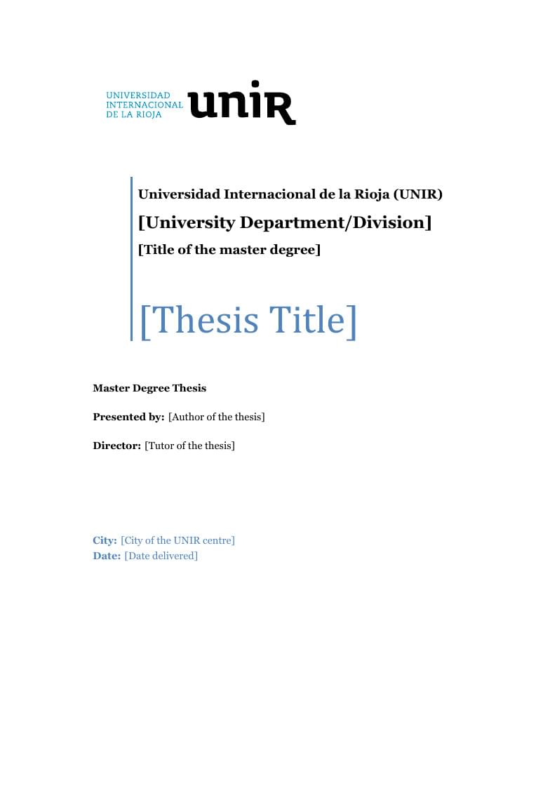 Master Degree Thesis - UNIR University (English)