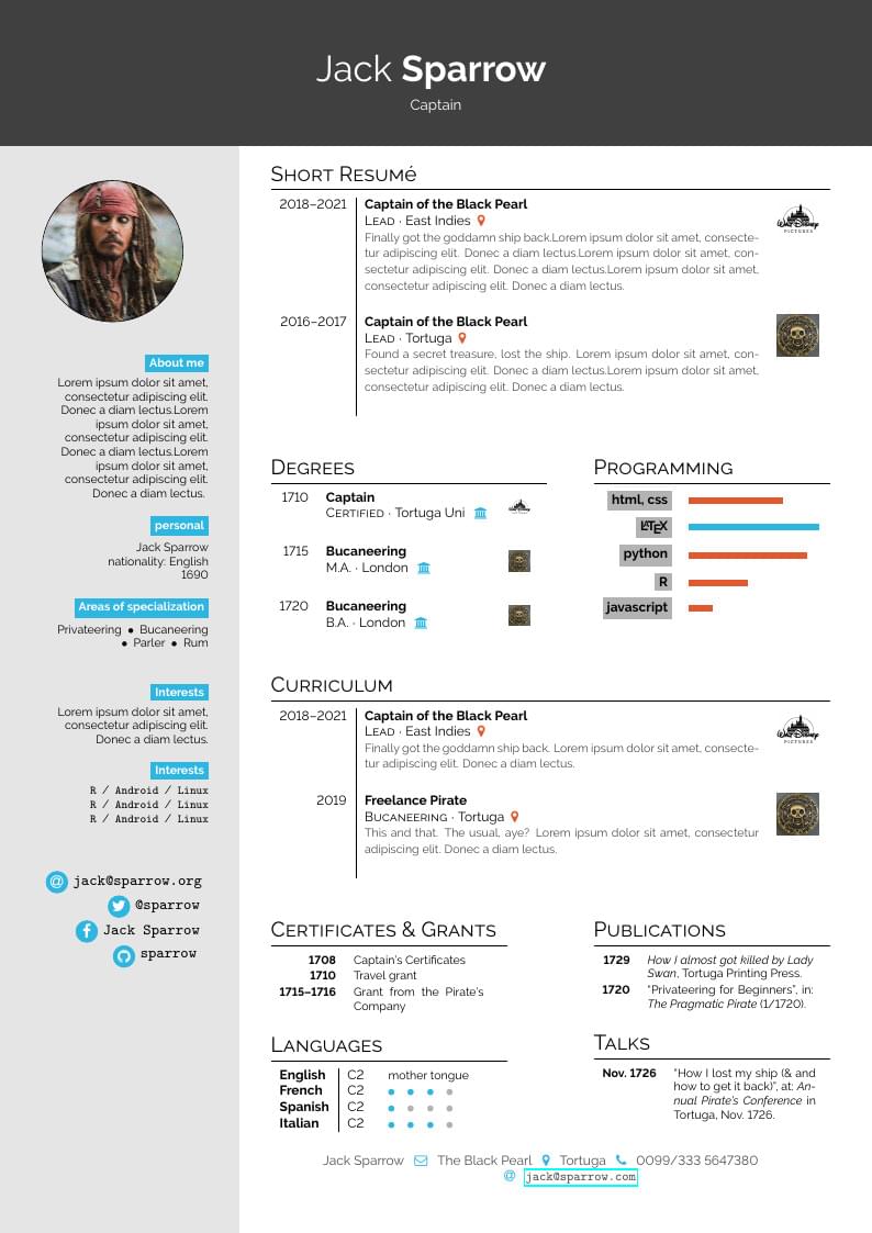 Simple Hipster CV
