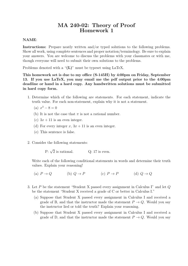 MA 240-02 HW 01 -- Due Fri 9-13