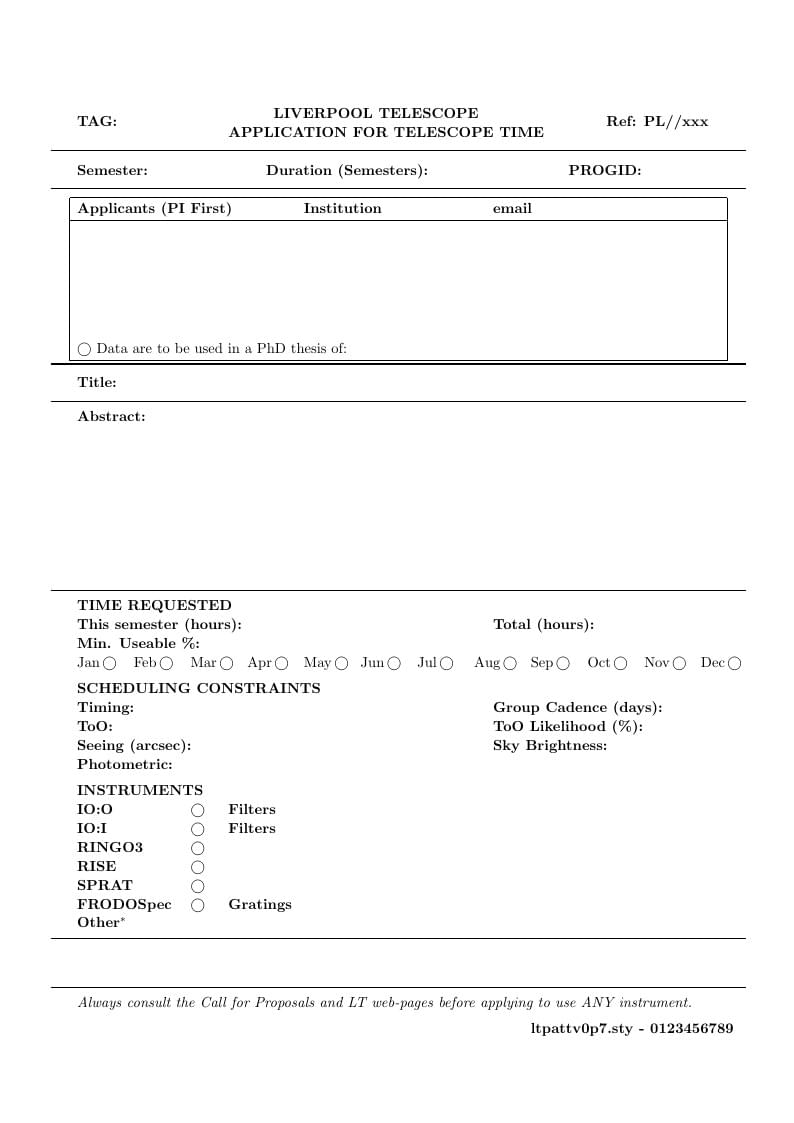 Liverpool Telescope PATT & JMU Proposal (v0.7)