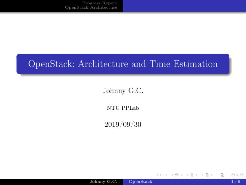 OpenStack: Architecture and Time Estimation
