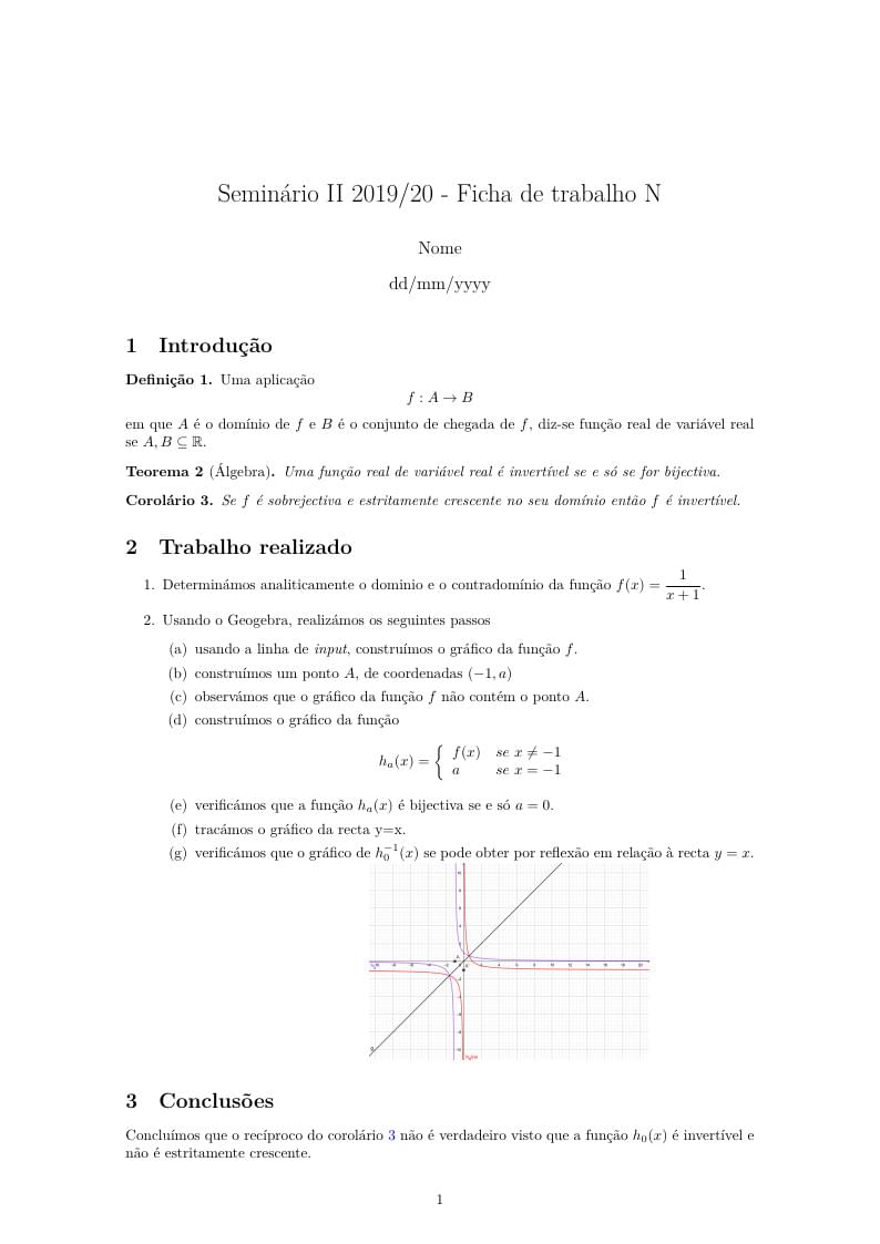 Seminário II 2019_20 - funções