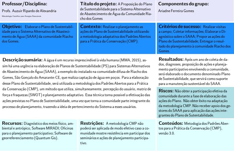 Projeto Ariadne Ferreira Gomes