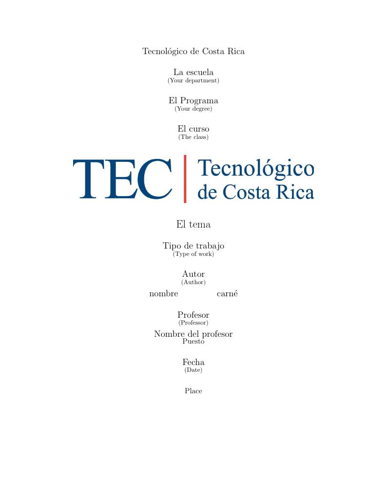 TEC - Computer Engineering - Basic Template
