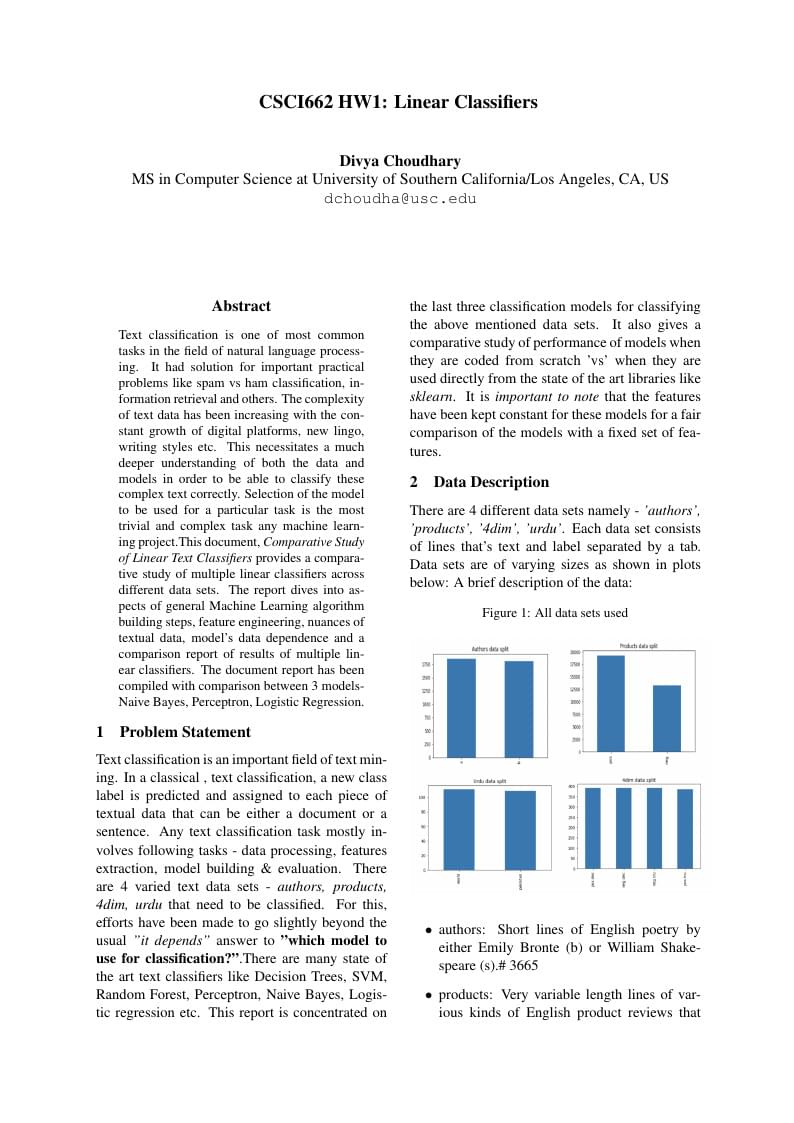 Comparative Study of Linear Text Classifiers