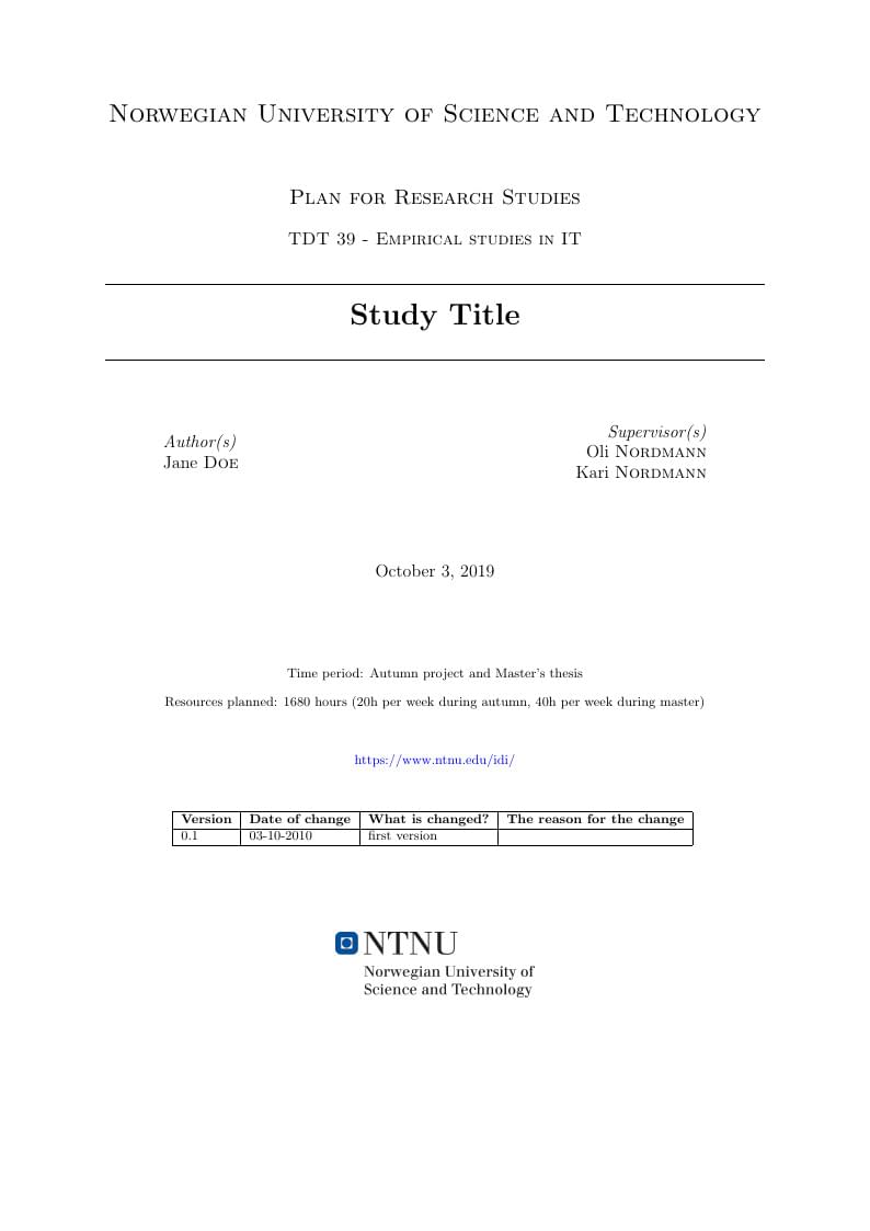 TDT39 Template