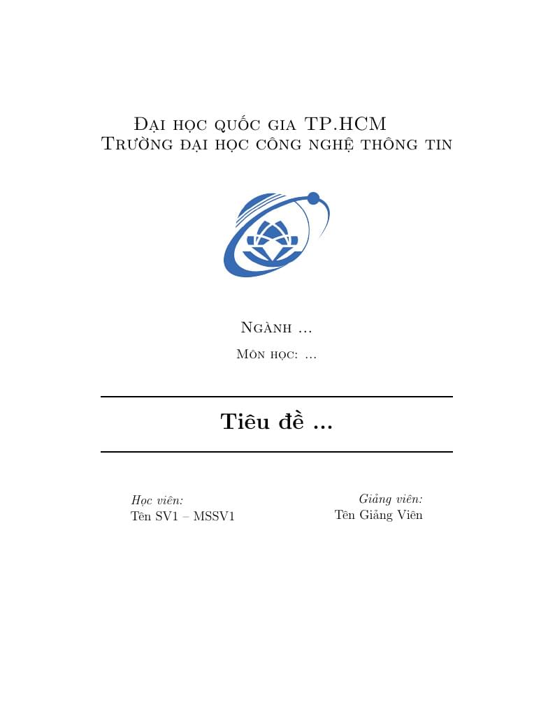 Template báo cáo ĐHCNTT - ĐHQGTPHCM