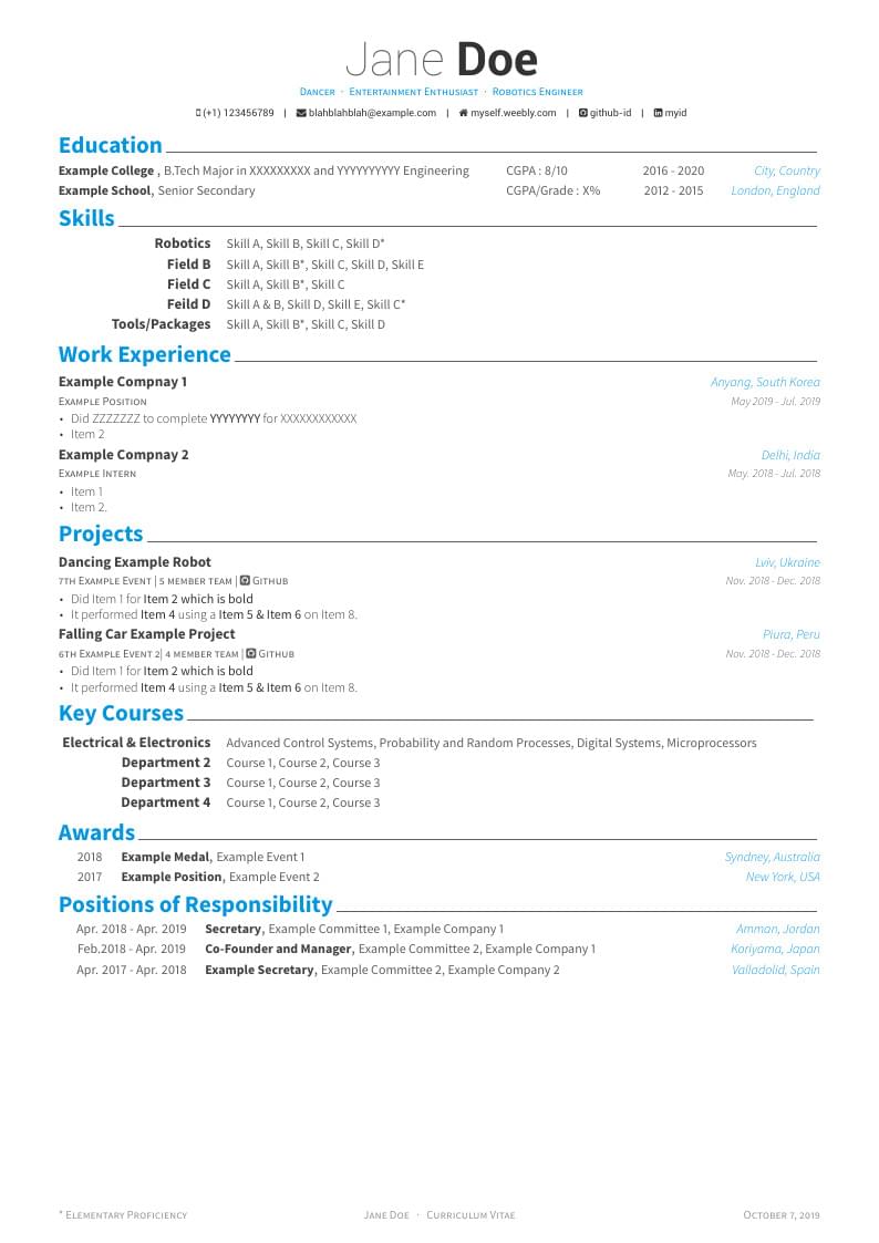 Apoorva Kumar's One Page CV