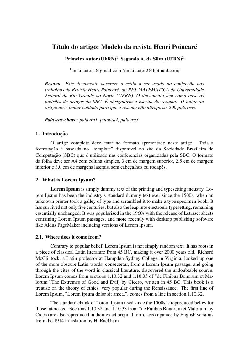 Modelo Revista Henri Poincaré