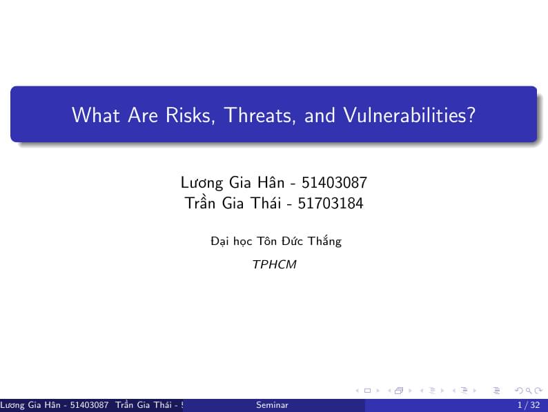 What Are Risks, Threats, and Vulnerabilities?