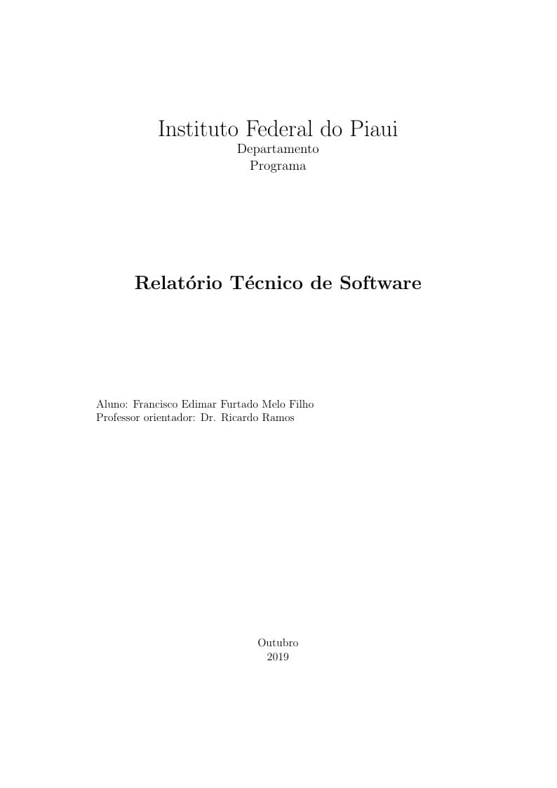 Modelo de Relatório (Desenvolvimento de Software)