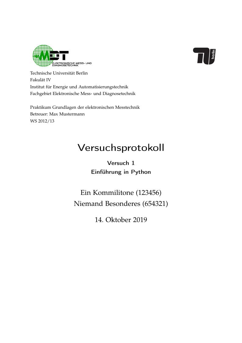 Praktikumsbericht