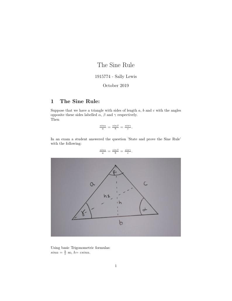 The Sine Rule