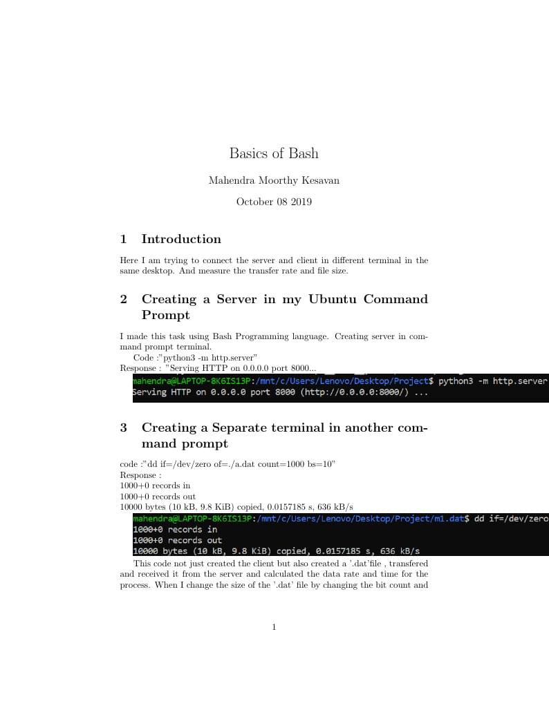 Basics of Bash