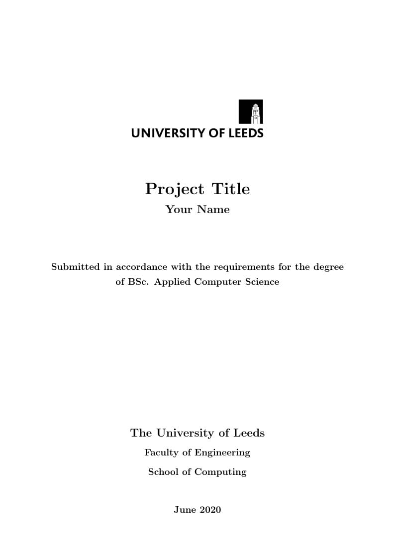 University of Leeds Thesis