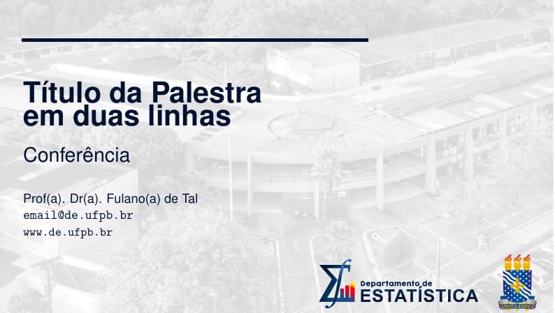 Template para Apresentações (DE-UFPB)