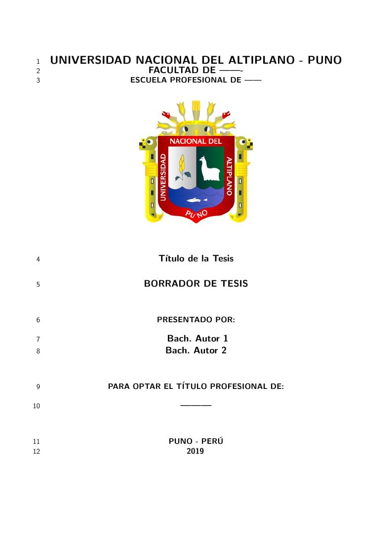Thesis Format Universidad Nacional del Altiplano