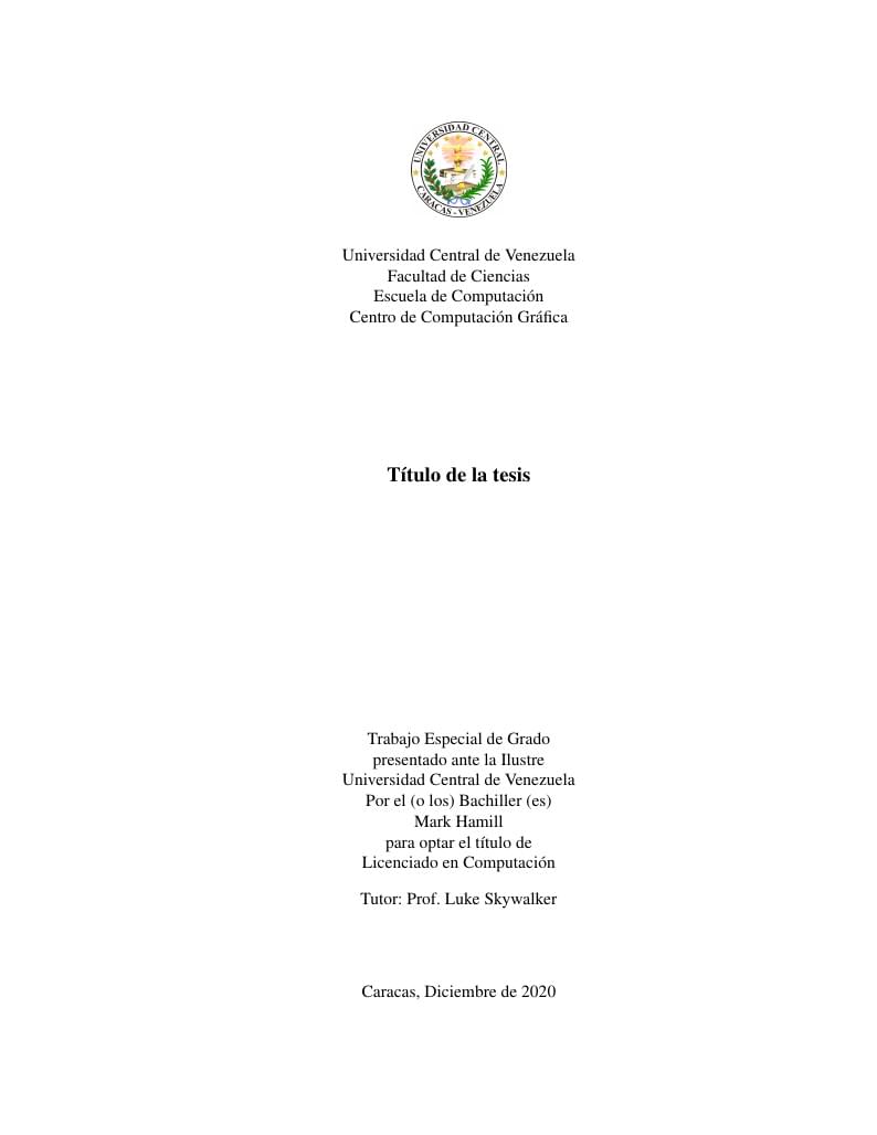 Trabajo Especial de Grado TEG - UCV Computación