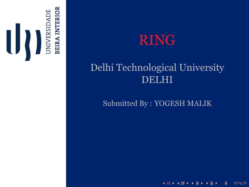 Mathematical Rings