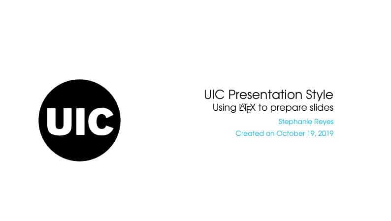 mscs@uic Presentation Style