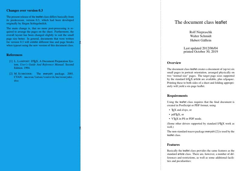 Sample flyer created with the leaflet class