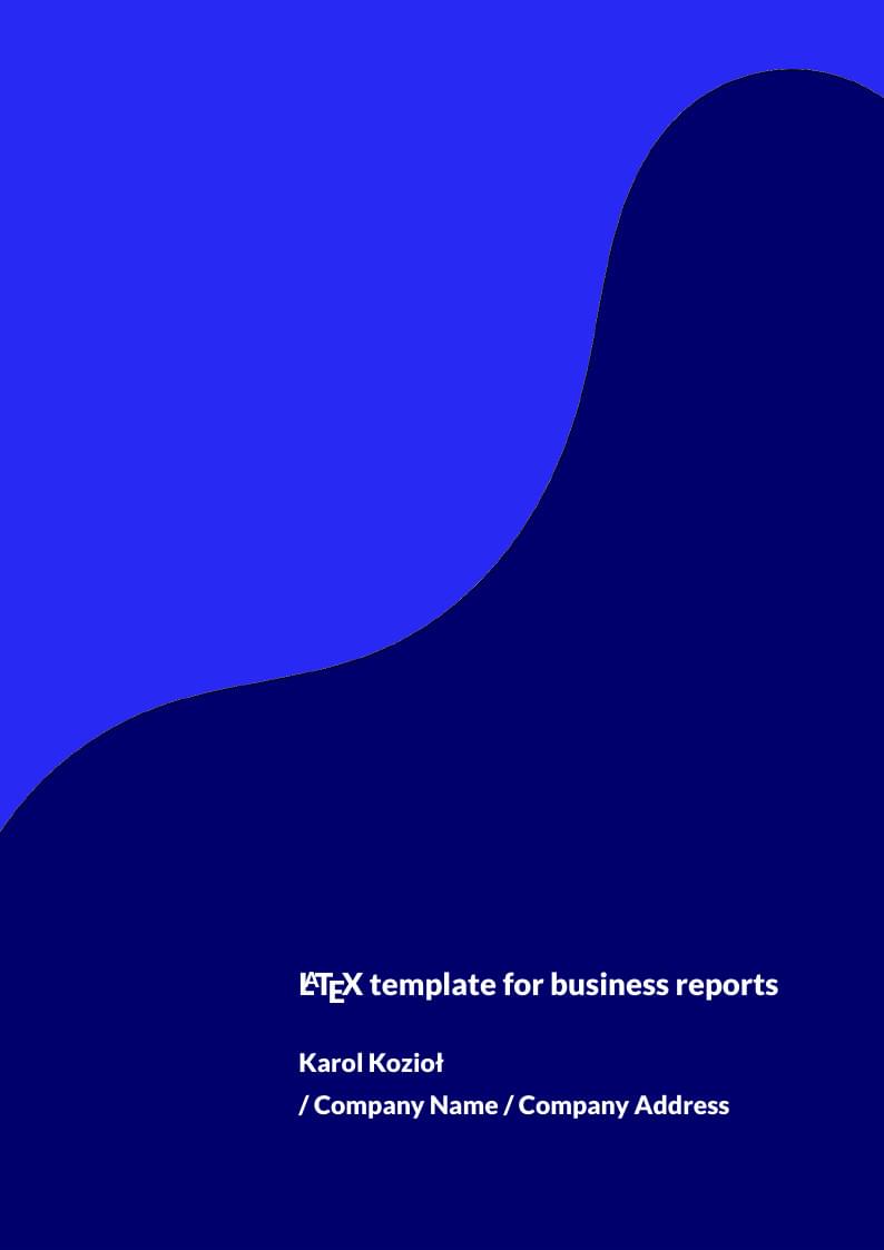 Another template for business reports