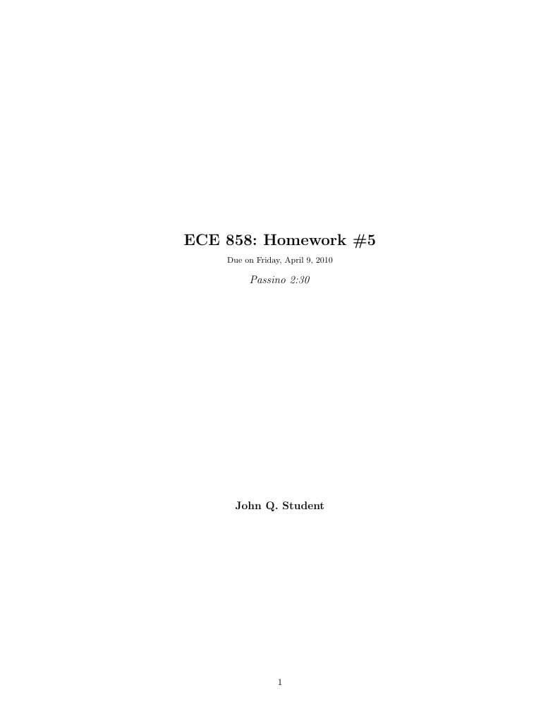 Homework assignment template: version 1 (Ted Pavlic)