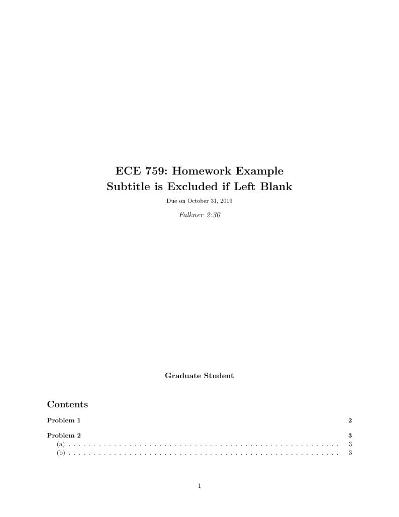 Homework assignment template: version 2 (Ted Pavlic)