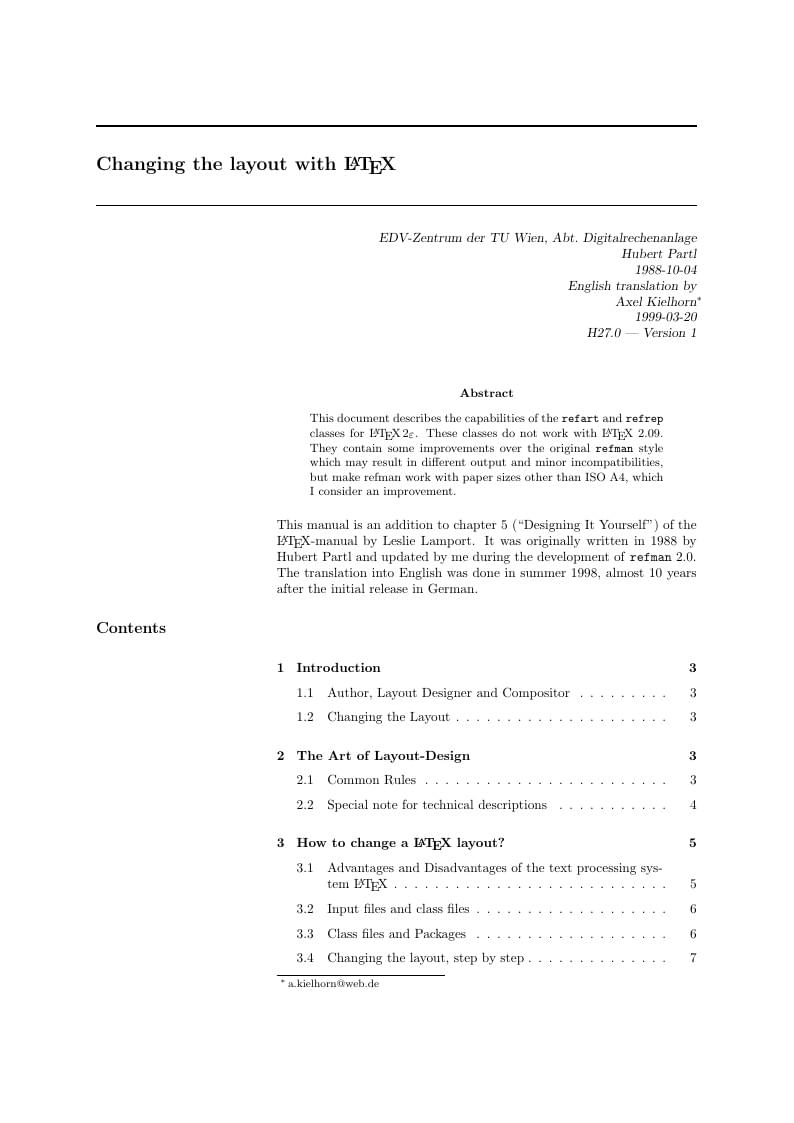 Documentation for the refman package