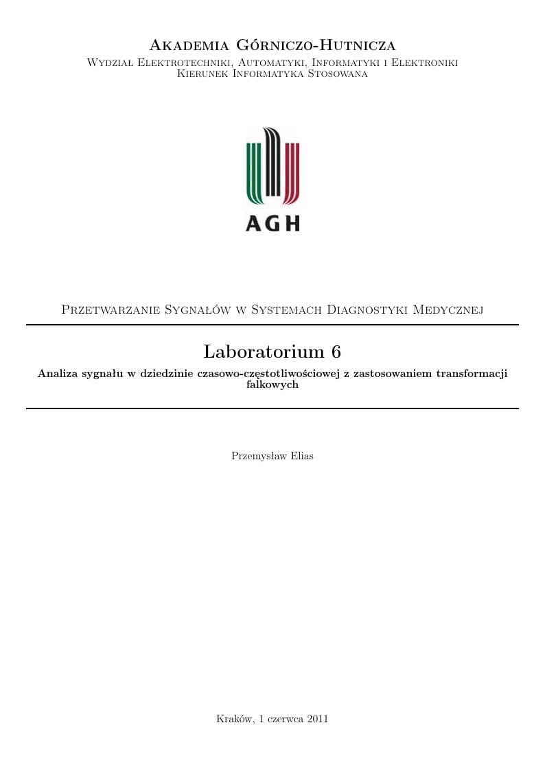 Akademia Górniczo-Hutnicza (AGH) reports template