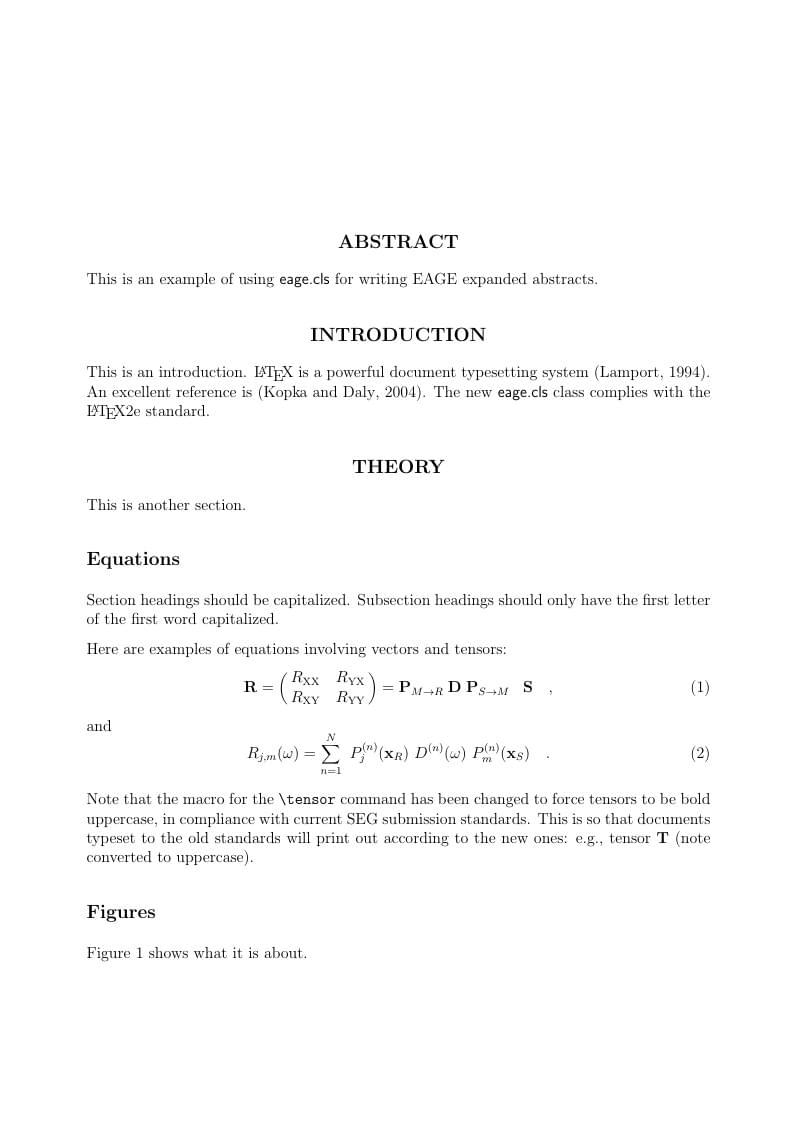 An example EAGE expanded abstract