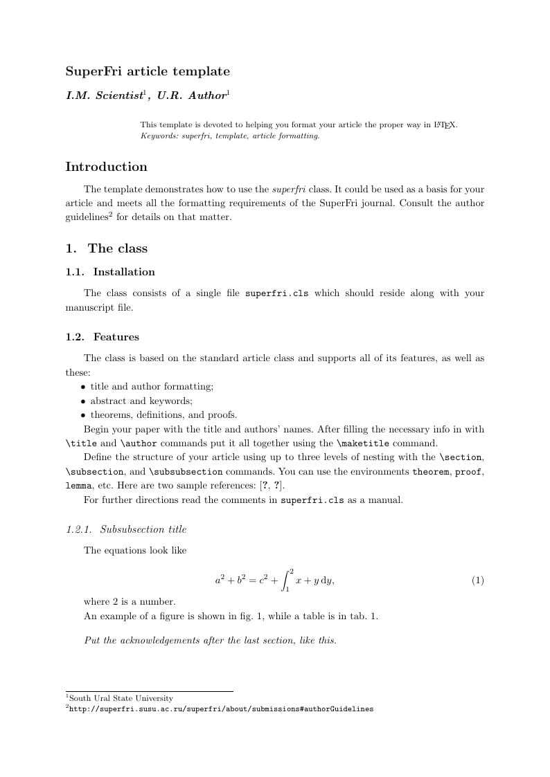 Supercomputing Frontiers and Innovations journal