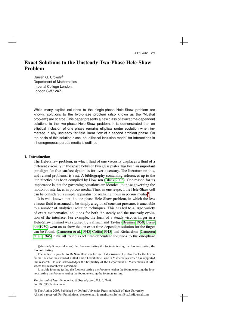 The Journal of Law, Economics, & Organization