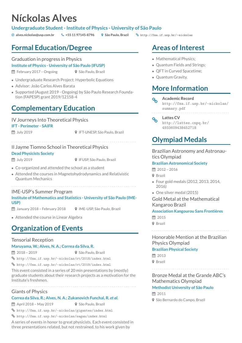 Níckolas Alves' Academic CV
