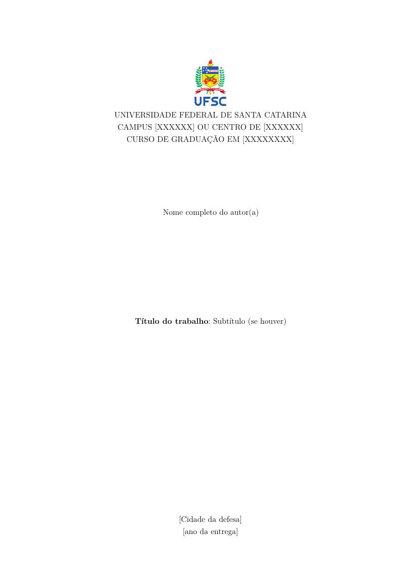 Template Trabalho de Conclusão de Curso UFSC A4