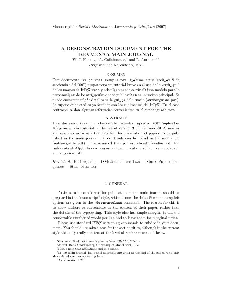 Intituto de Astronomia REVMEXAA Main Journal