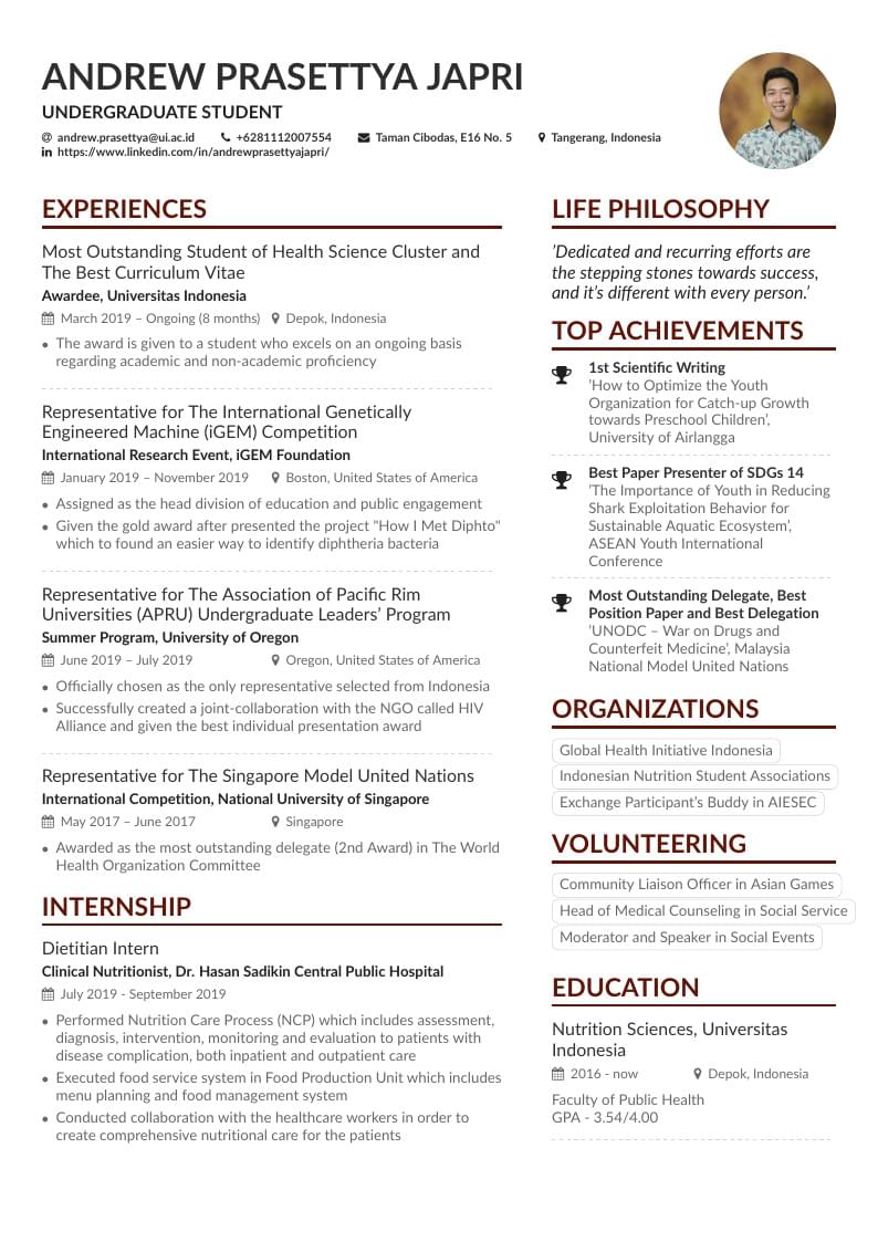 Andrew Prasettya Japri's CV
