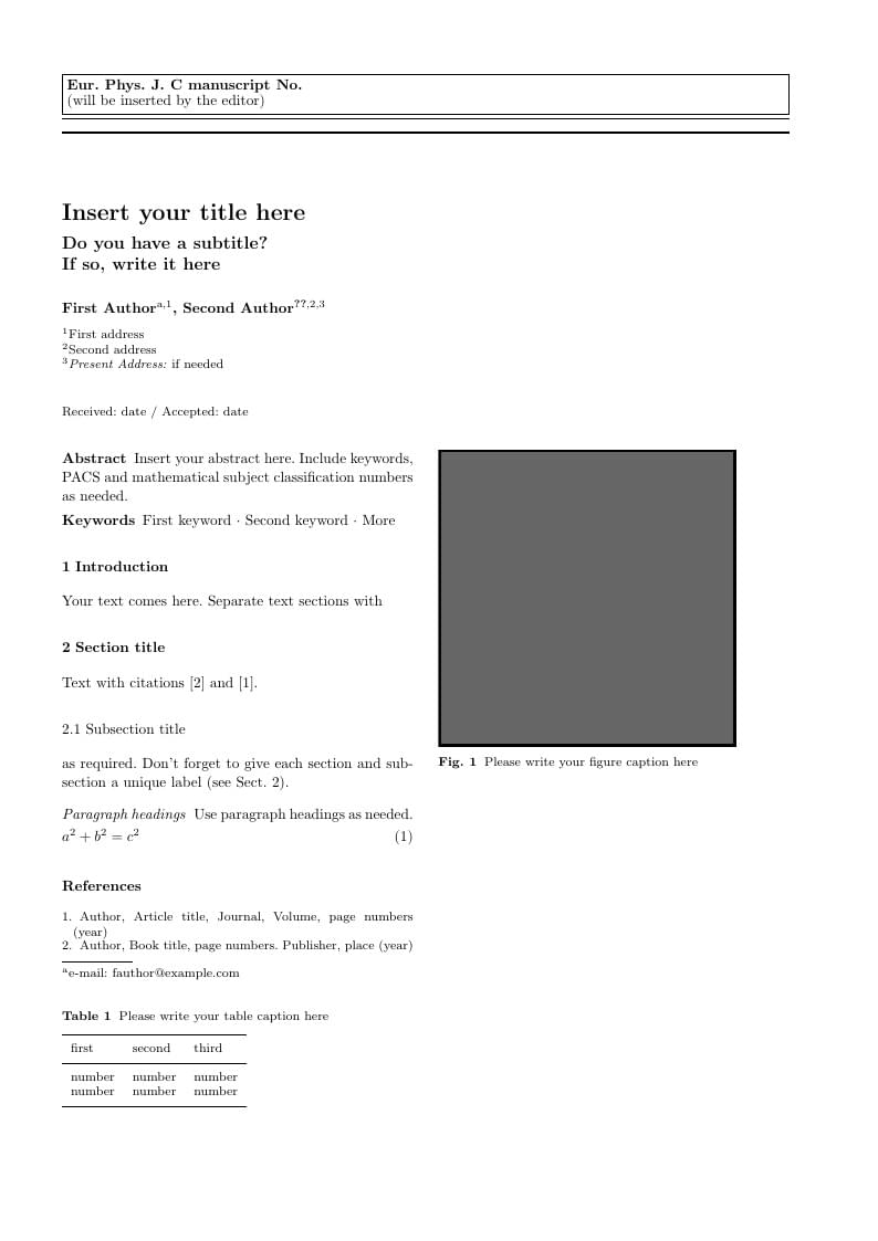 European Physical Journal C (EPJ C)