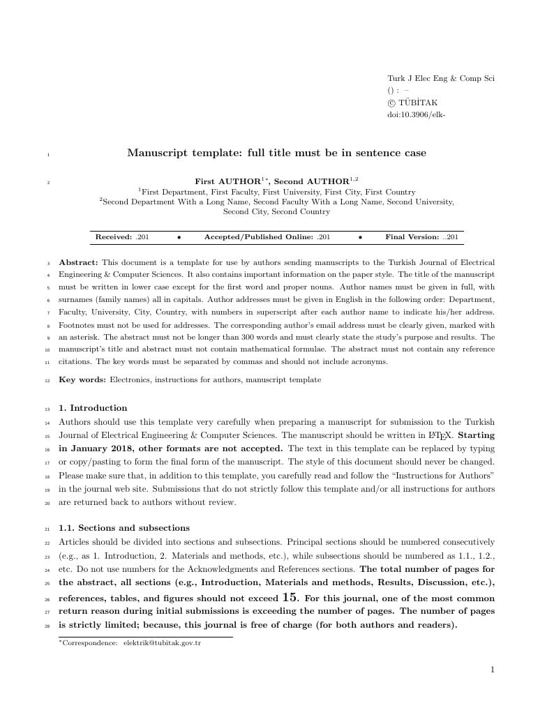 Turkish Journal of Electrical Engineering and Computer Science