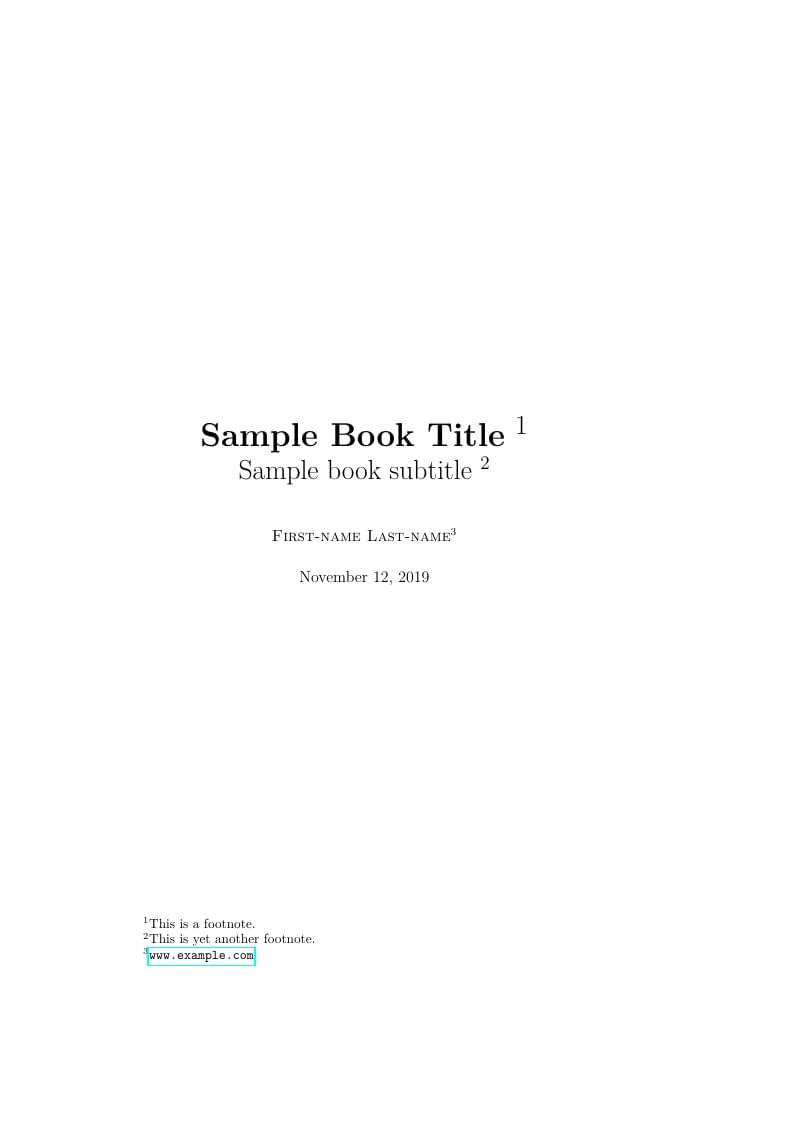 Basic book template (by Amber Jain)