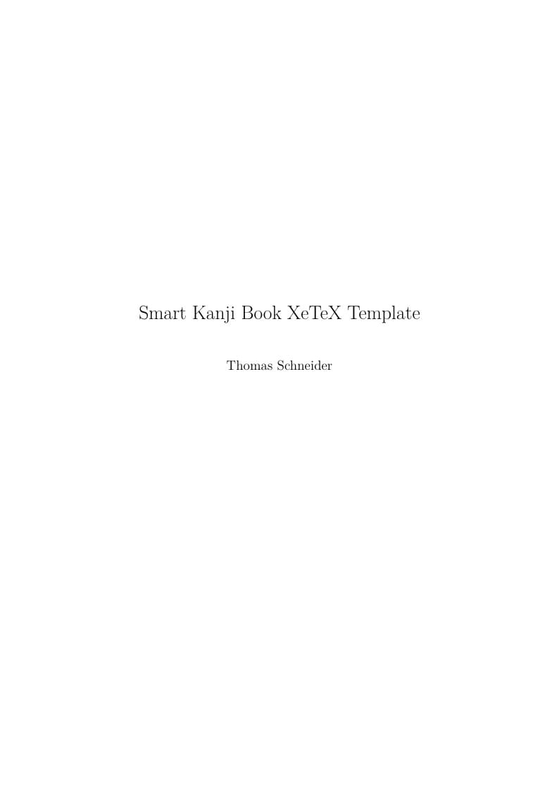 Smart Kanji Book XeTeX template