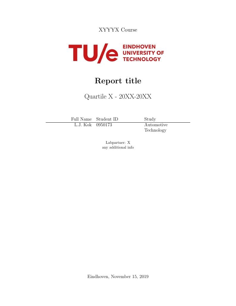 Fancy TUe voorkant template