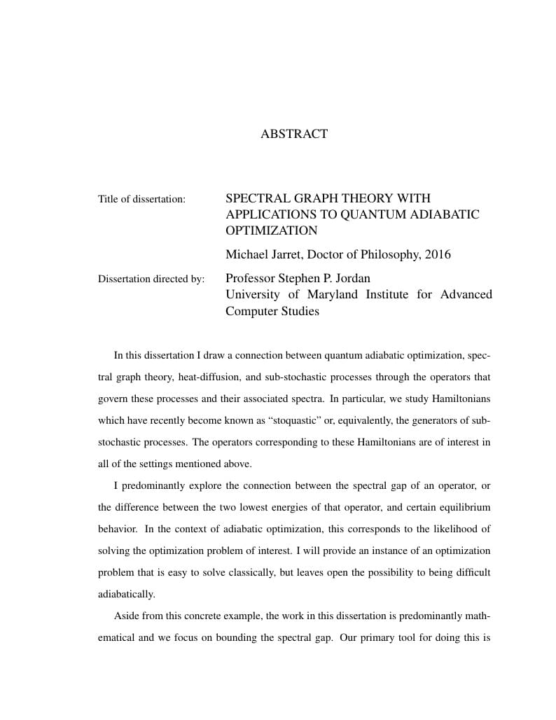 University of Maryland thesis template
