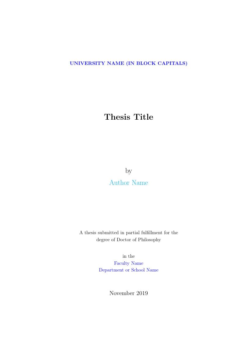 Basic thesis template