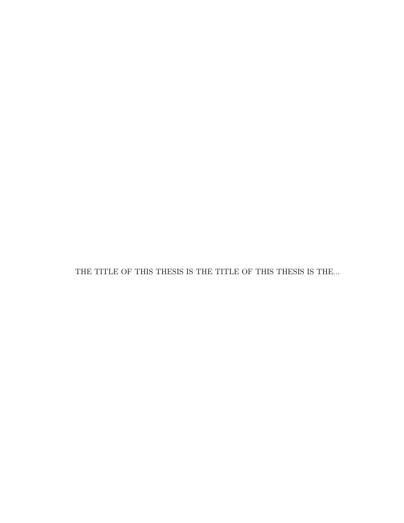 University of Arkansas thesis template
